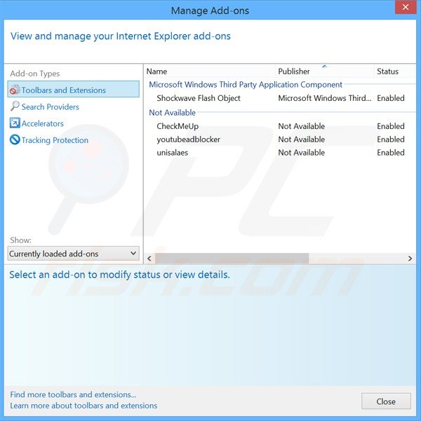 Eliminando los anuncios de smartofferdisplay de Internet Explorer paso 2