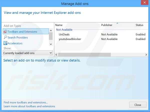 Eliminando los anuncios de BetterDeals de Internet Explorer paso 2