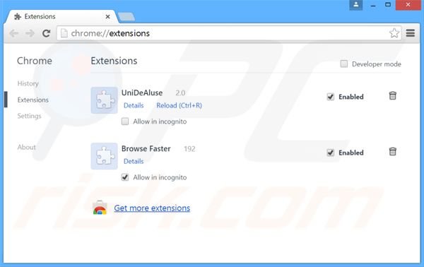 cómo eliminar los anuncios de Com Notification de Google Chrome paso 2