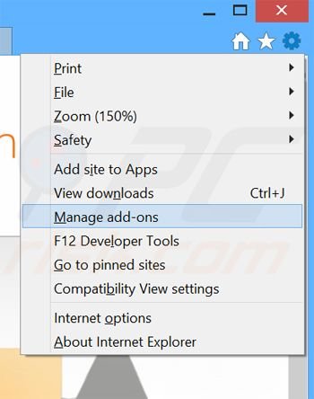 Eliminando los anuncios de Com Notification de Internet Explorer paso 1