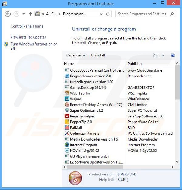 desinstalar el adware FlashBeat del Panel de control