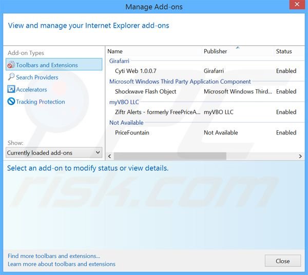 cómo eliminar los anuncios de Local Temperature de Internet Explorer paso 2