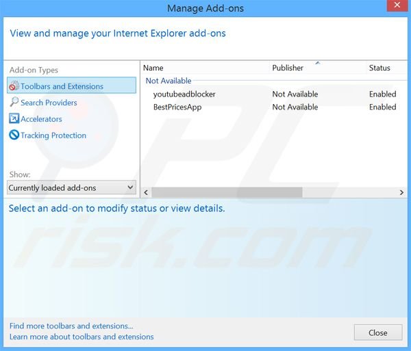 Eliminando los anuncios de MixVideoPlayer de Internet Explorer paso 2