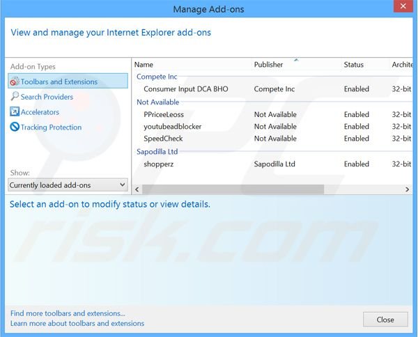 Eliminando los anuncios de MobilePCStarterKit de Internet Explorer paso 2