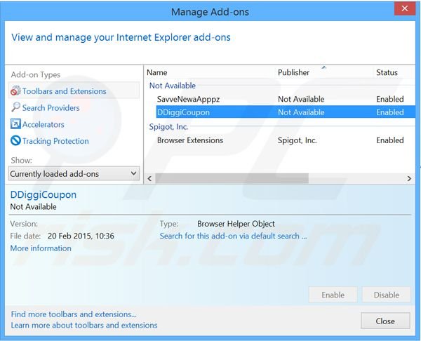 Eliminando los anuncios de NetoCoupon de Internet Explorer paso 2