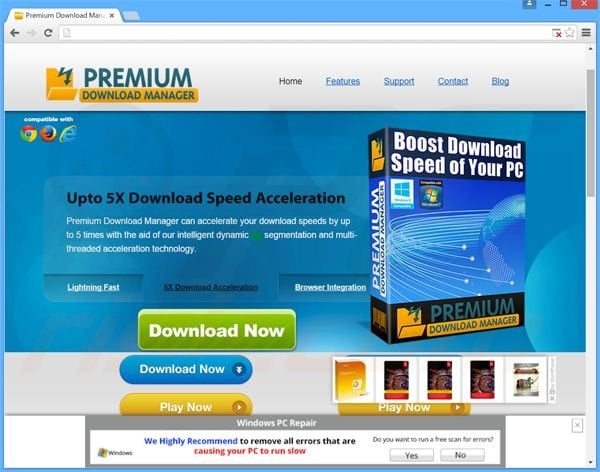 Premium Download Manager adware