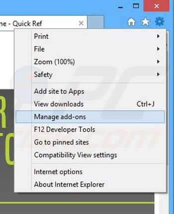 Eliminando los anuncios de Quick Ref de Internet Explorer paso 1