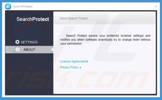 Aplicación usada por el secuestrador de navegadores searches.globososo.com para impedir que el usuario restablezca la configuración predeterminada