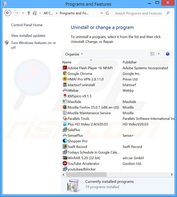 desinstalar el adware LolyKey del Panel de control