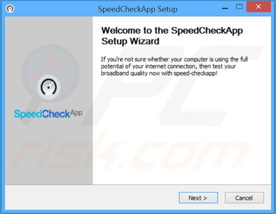 instalador del software publicitario SpeedCheckApp