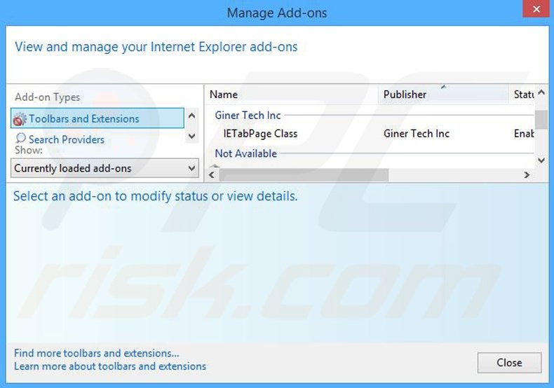 Eliminando los anuncios de Ad Blaster de Internet Explorer paso 2