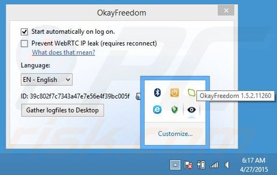 software publicitario OkayFreedom