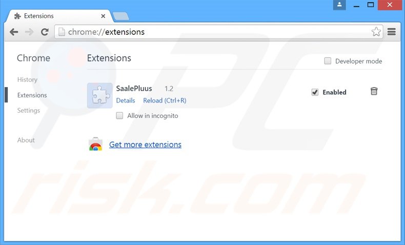Eliminando los anuncios SmartWallet de Google Chrome paso 2