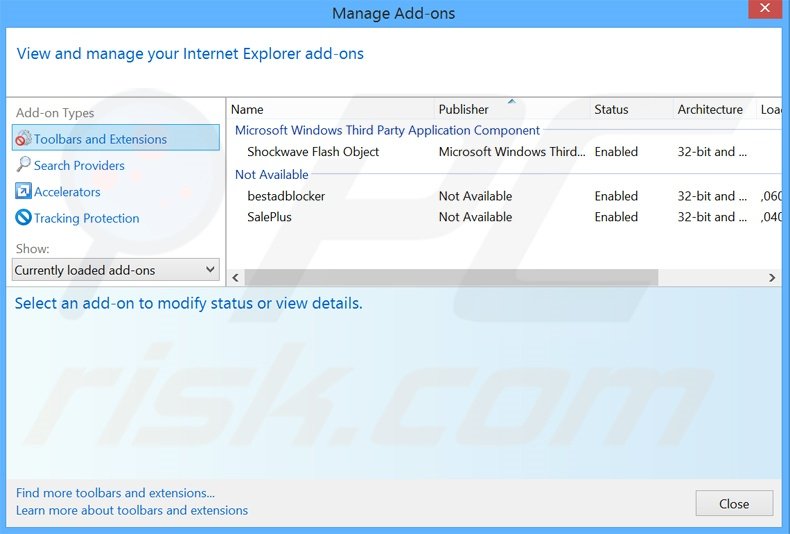 Eliminando los anuncios de SmartWallet de Internet Explorer paso 2