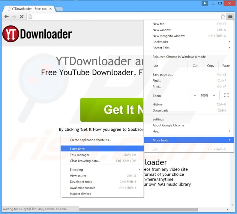 Eliminando los anuncios YTDownloader de Google Chrome paso 1