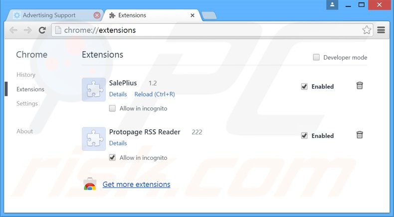 Eliminando los anuncios ZoomApp de Google Chrome paso 2