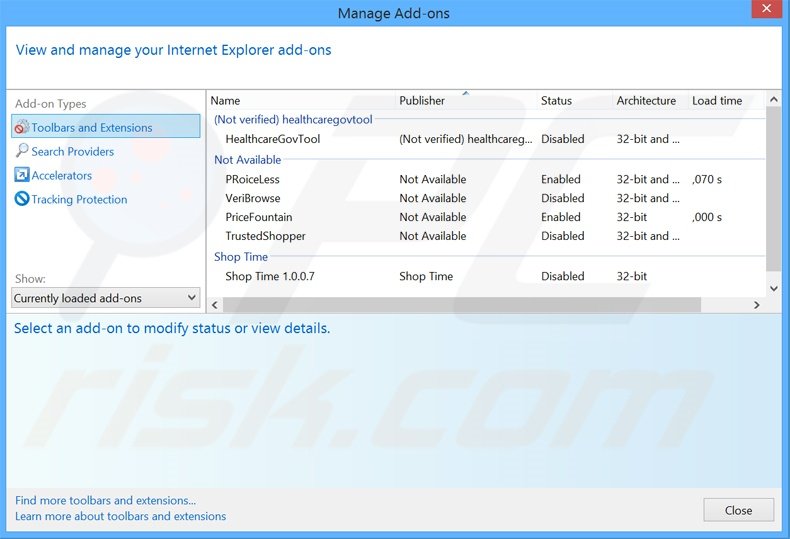 Eliminando los anuncios de EpsanDrive de Internet Explorer paso 2