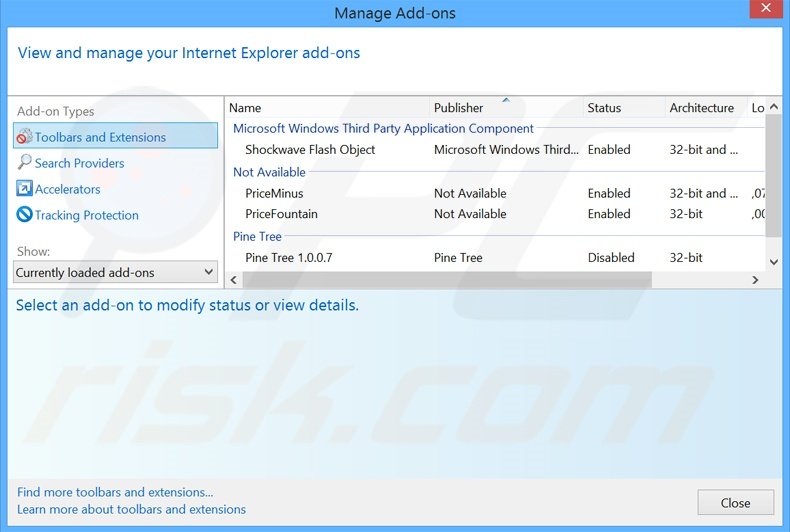 Eliminando los anuncios de FlashGamesRockstar de Internet Explorer paso 2