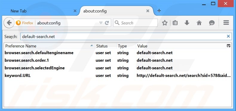 Eliminar moviesfanatic.com del motor de búsqueda por defecto de Mozilla Firefox