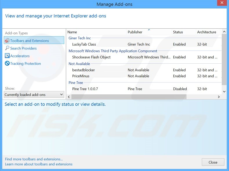 Eliminando las extensiones relacionadas con netmahal.com en Internet Explorer