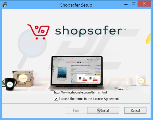 Instalador del software publicitario Offers by Shopsafer
