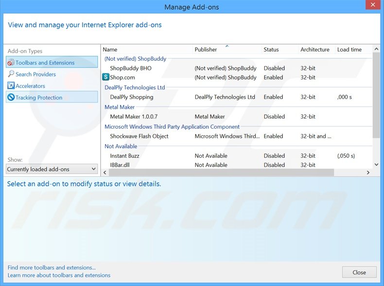 Eliminando los anuncios de ShopSmart de Internet Explorer paso 2