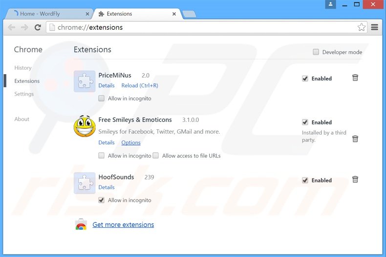 Eliminando los anuncios Wo de Google Chrome paso 2