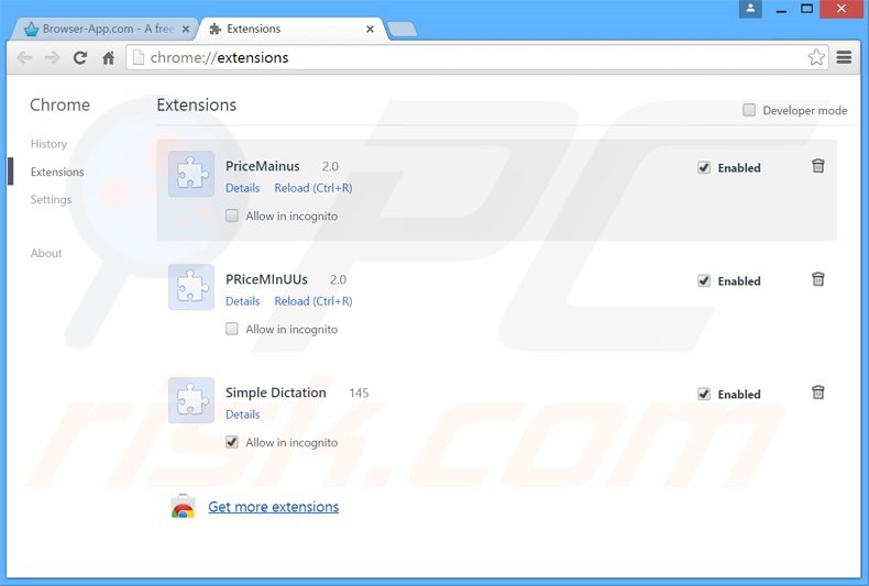 Eliminando los anuncios BestVideoConverter de Google Chrome paso 2