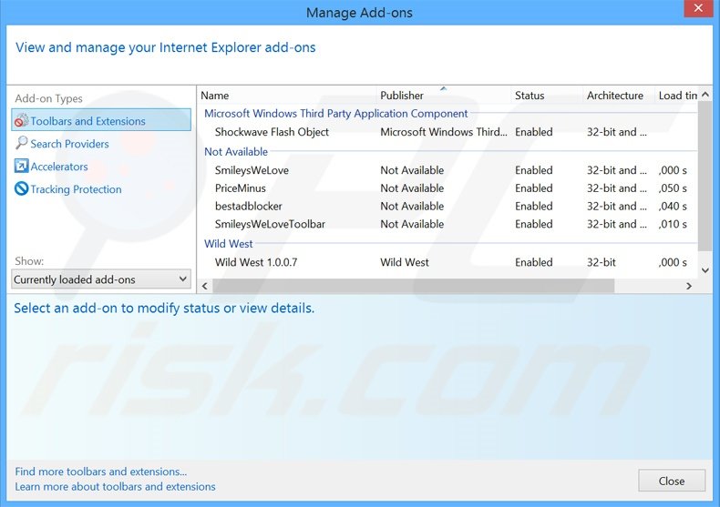 Eliminando los anuncios de ControlThis de Internet Explorer paso 2