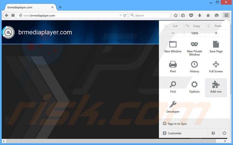  Eliminando los anuncios de Br Media Player de Mozilla Firefox paso 1