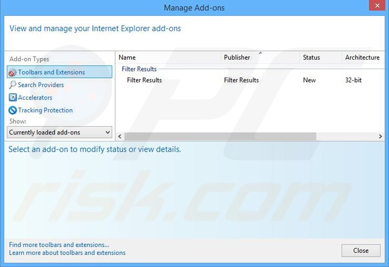 Eliminando las extensiones relacionadas con ByteFence en Internet Explorer