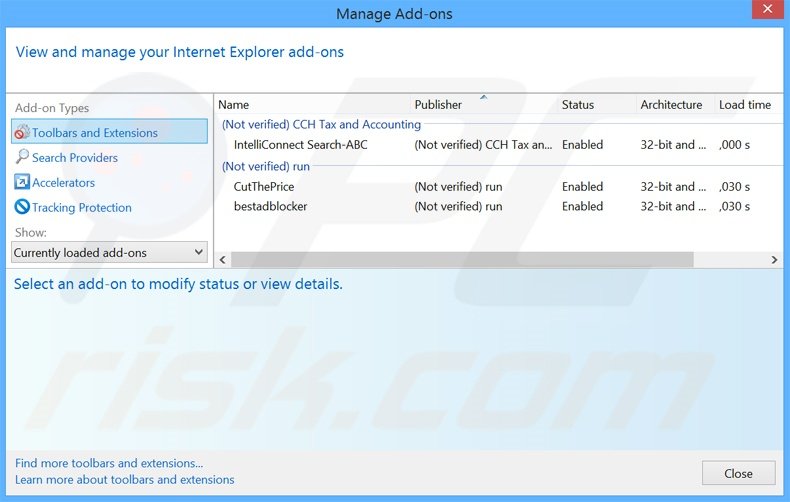 Eliminando los anuncios de WebDiscover de Internet Explorer paso 2