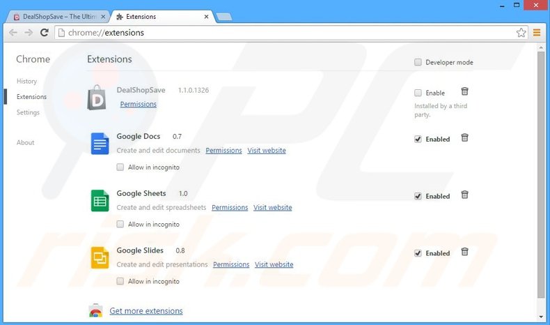 Eliminando los anuncios eoRezo de Google Chrome paso 2