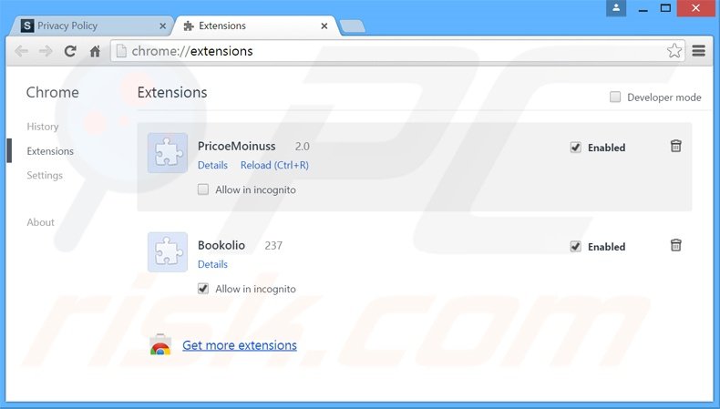 Eliminando los anuncios GamerForest de Google Chrome paso 2