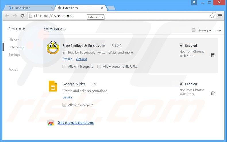 Eliminando los anuncios de Gravity Space de Google Chrome paso 2