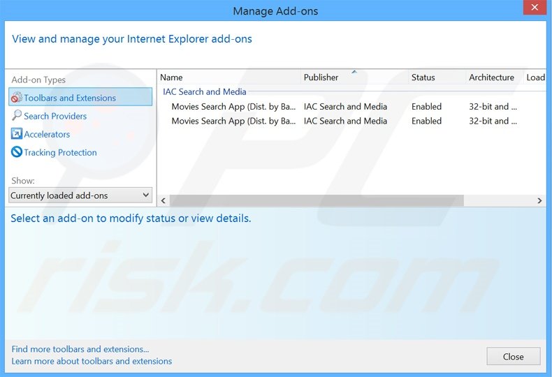 Eliminando las extensiones relacionadas con search.ask.com en Internet Explorer