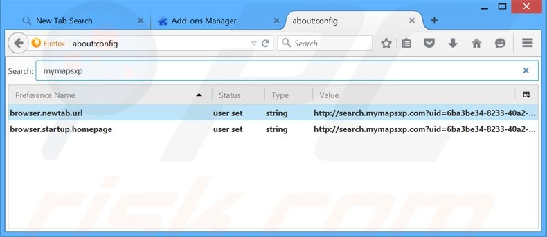 Eliminar search.mymapsxp.com del motor de búsqueda por defecto de Mozilla Firefox