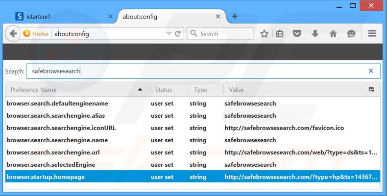 Eliminar safebrowsesearch.com del motor de búsqueda por defecto de Mozilla Firefox
