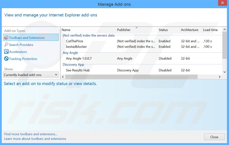 Eliminando los anuncios de SpaceSoundPro de Internet Explorer paso 2