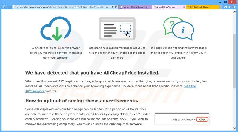 allcheapprice adware