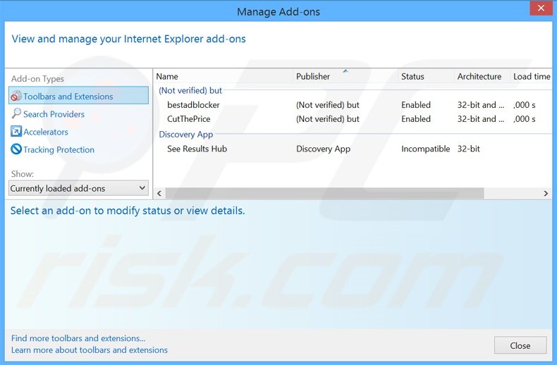 Eliminando los anuncios de BeagleBrowser de Internet Explorer paso 2