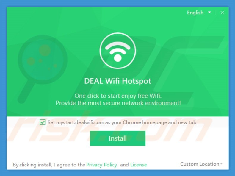 Instalación oficial del software publicitario DealWifi