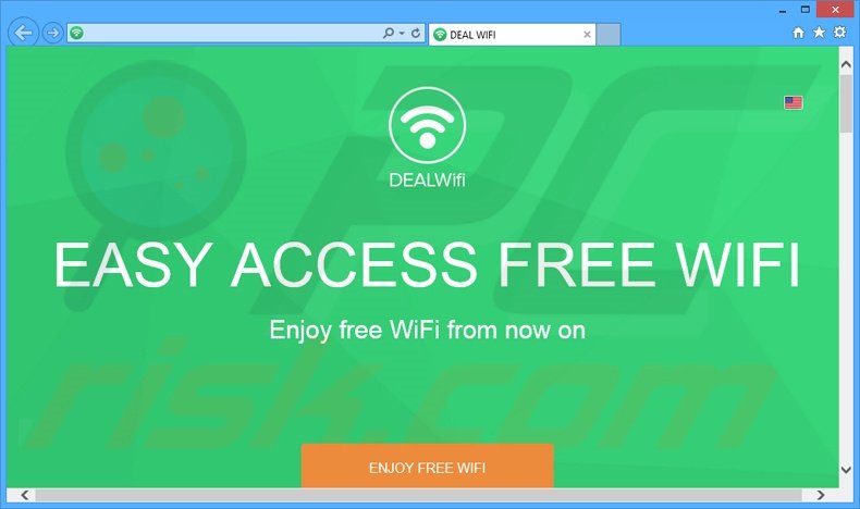 Sitio web oficial del secuestrador de navegadores DealWifi