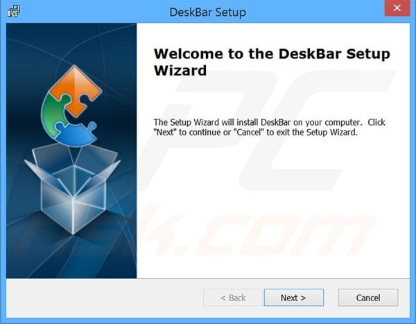 Instalación oficial del software publicitario Official Deskbar