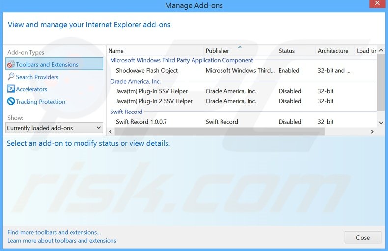 Eliminando los anuncios de FilesFrog de Internet Explorer paso 2