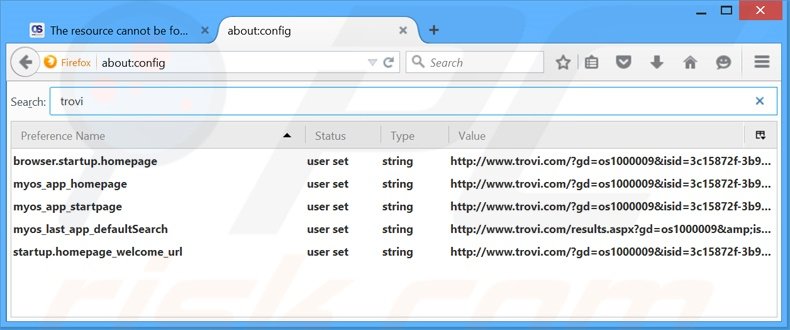Eliminar MyOneSearch.net del motor de búsqueda por defecto de Mozilla Firefox