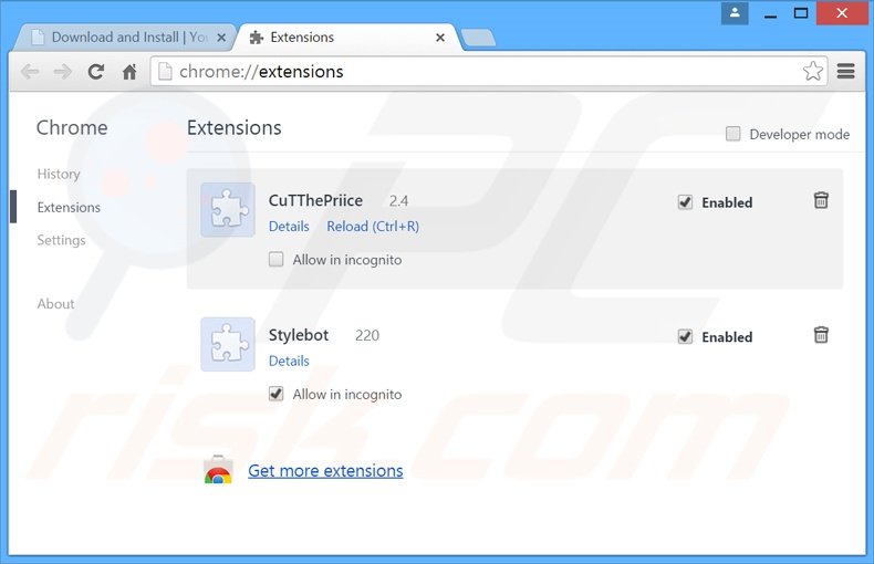 Eliminando las extensiones relacionadas con search.secure-dm.com de Google Chrome