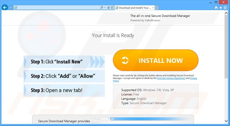 Sitio web oficial de Secure Download Manager