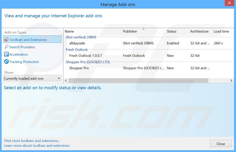 Eliminando los anuncios de TermTrident de Internet Explorer paso 2