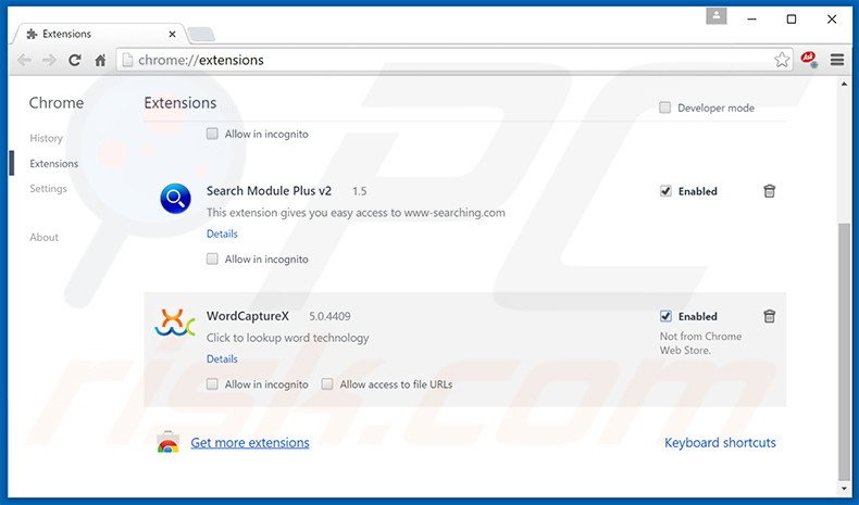 Eliminando los anuncios de Browsing Secure de Google Chrome paso 2